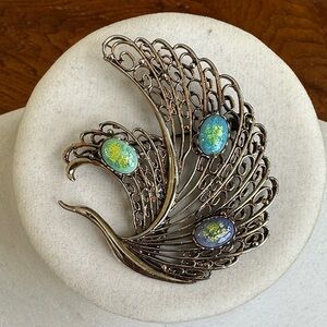 Swan Brooch with Colorful Accents